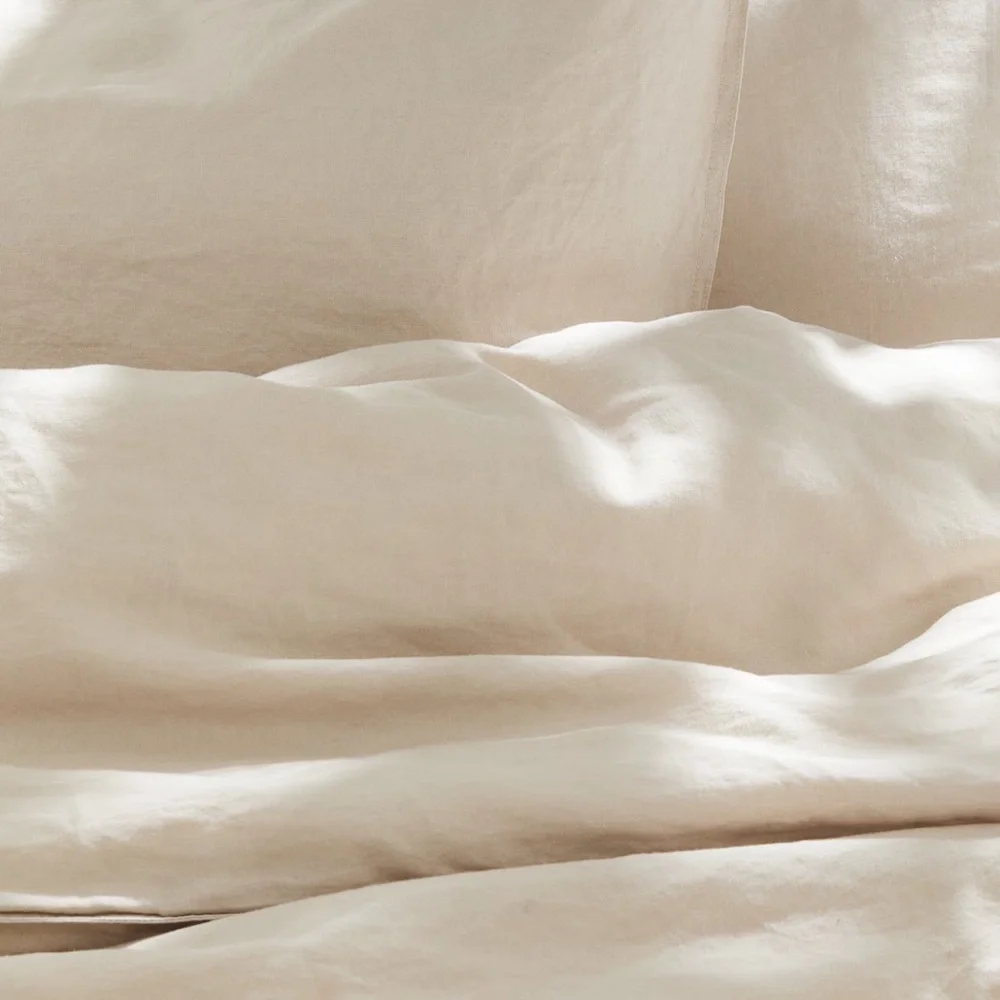 LINEN-BLEND/QUEEN DUVET COVER SET‎
